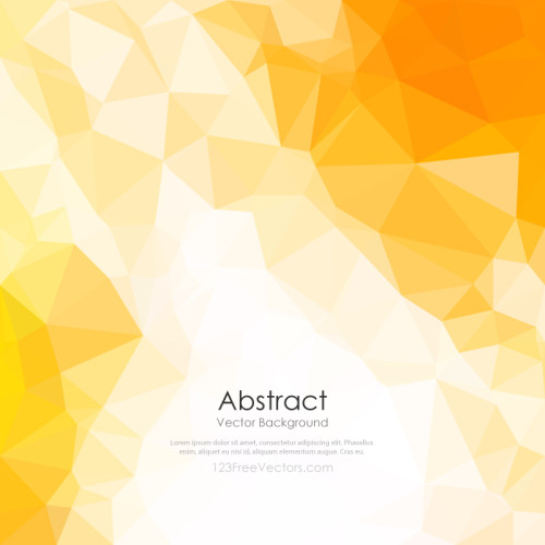 Yellow Orange Polygonal Triangular Background Clip Art