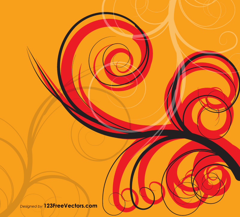 Floral Swirls Background