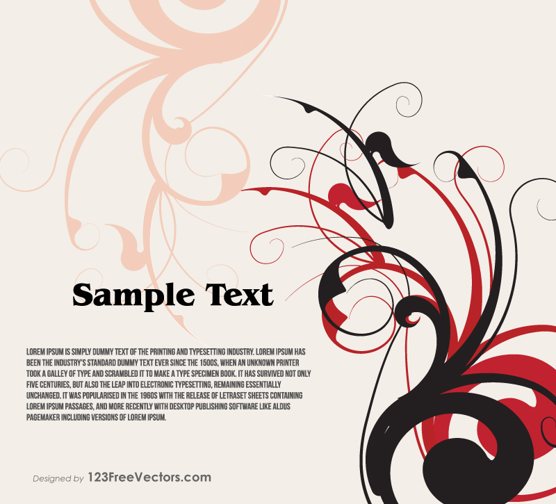 Floral Swirl Text Banner