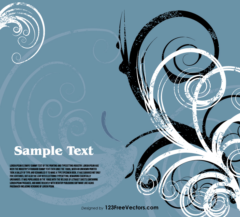 Grungy Floral Vector
