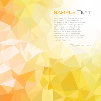 Polygonal Yellow Orange Pattern Background Illustrator