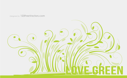 Love Green Vector Graphic