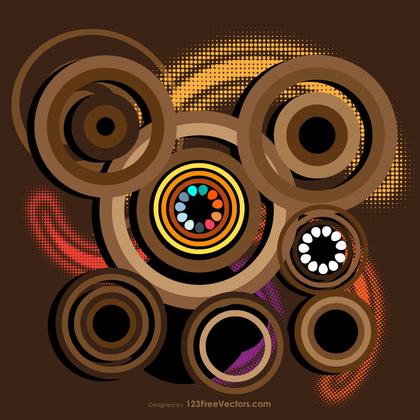 Brown Circle Vector Background