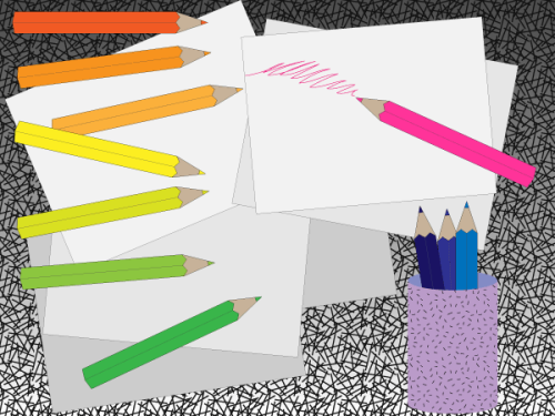 Free Colored Pencil Vector Art