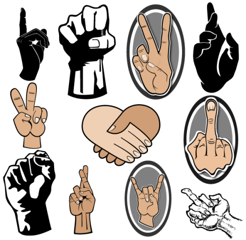 Free Hand Gestures Vector Art