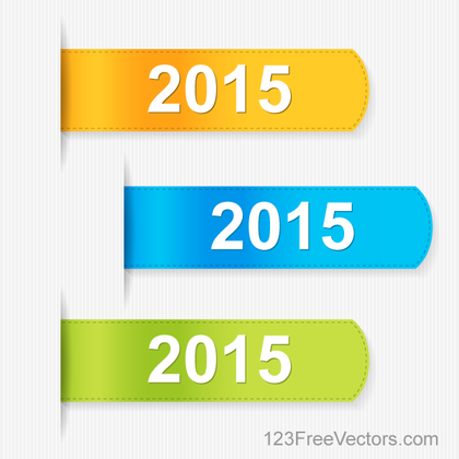 2015 Labels – Stickers Vector Set Free