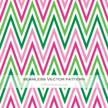 Pink and Green Zig Zag Seamless Pattern