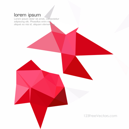 Polygonal Triangular Red Background