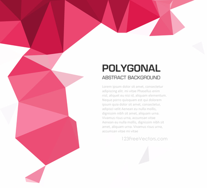 Red Polygonal Background Design