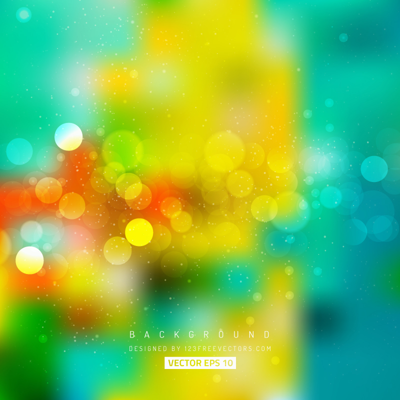Abstract Colorful Bokeh Lights Backdrop