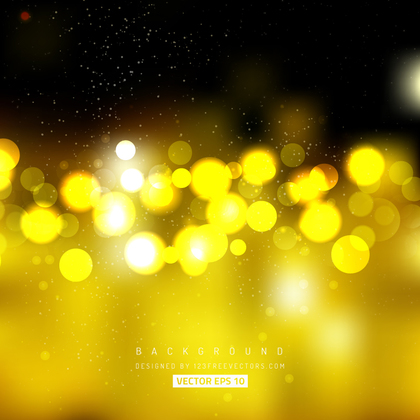 Black Gold Bokeh Abstract Vector Background