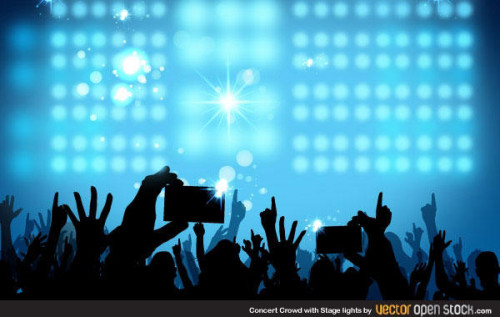 Free Concert Crowd Background Vector Free