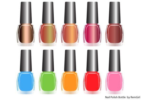 Nail Polish Bottle Vector