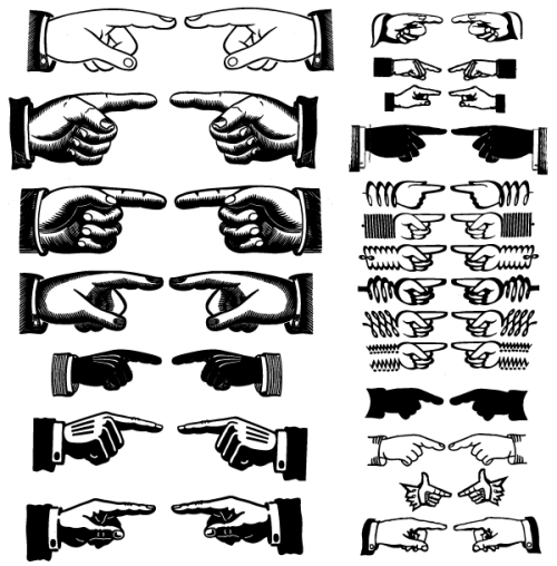 Free Pointing Hands Vector Art