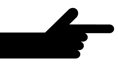 Hand Showing Direction Vector Silhouette