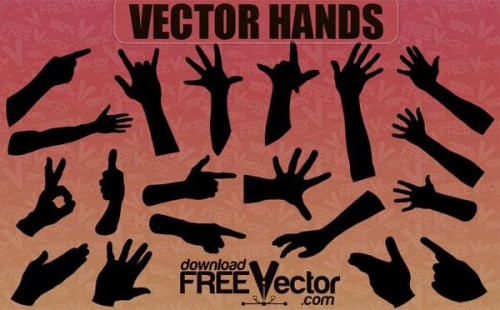 Free Vector Hands Silhouettes