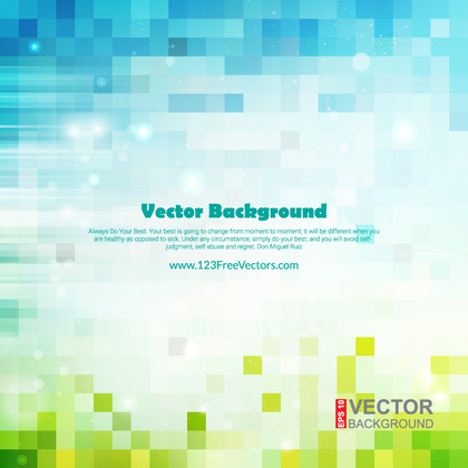 Blue Green Abstract Square Background Vector