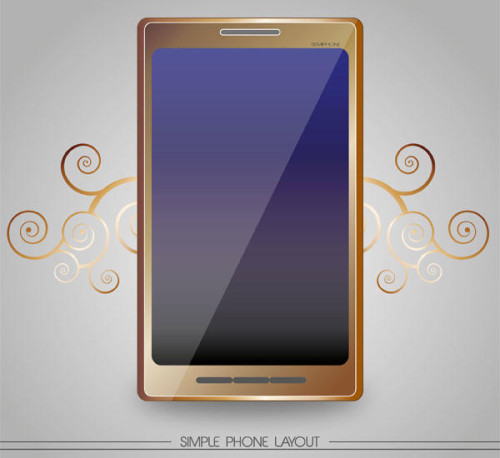 Simple Phone Layout Vector Illustration