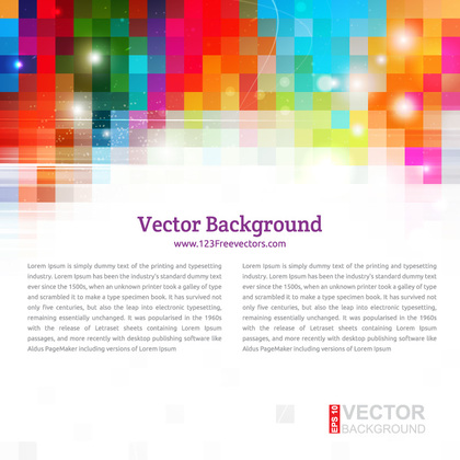 Rainbow Abstract Square Background Illustrator