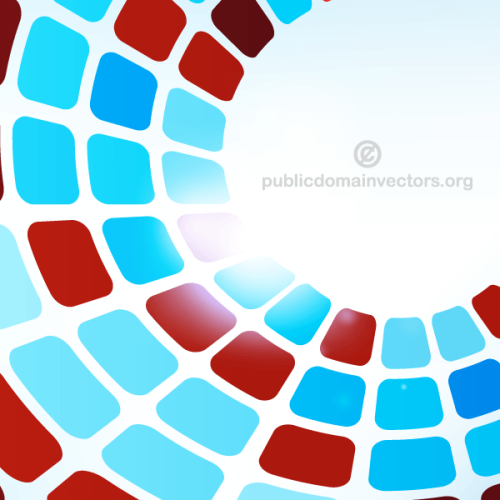 Abstract Tiles Background in Circular Design Vector
