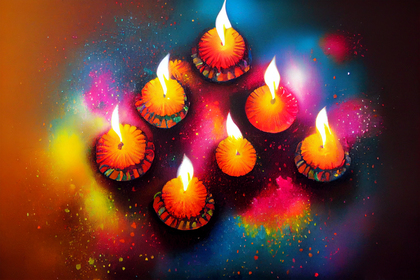 Colorful Happy Diwali Design
