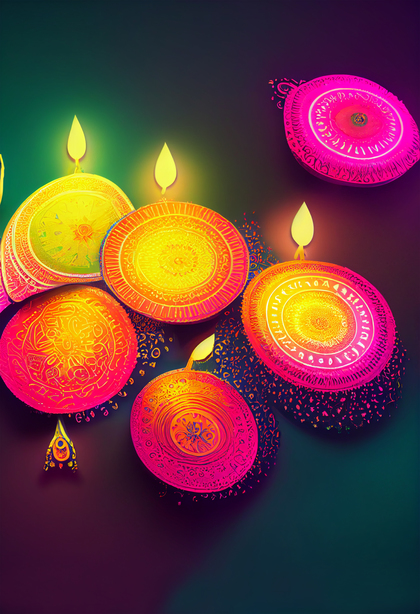 Colorful Happy Diwali Image