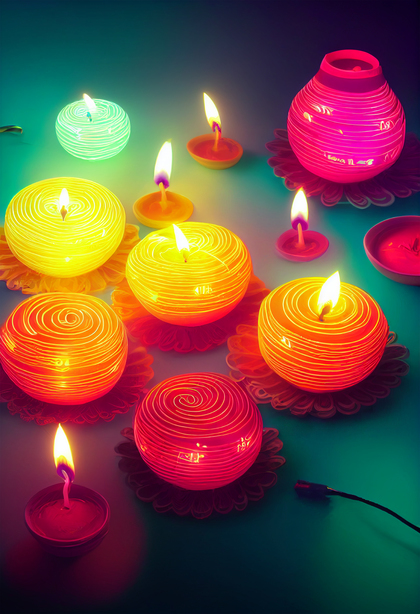 Colorful Happy Diwali Background Design