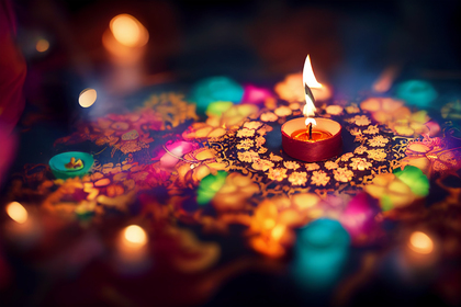 Colorful Diwali Greeting Design