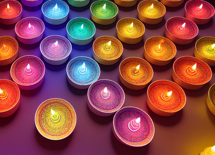 Colorful Happy Diwali Background Design