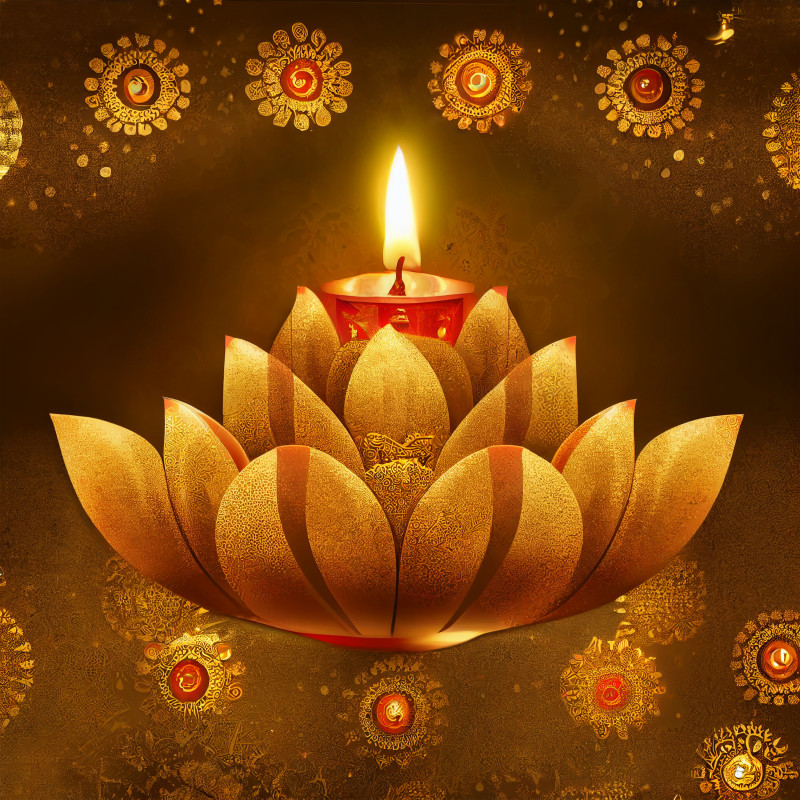 Gold Diwali Image