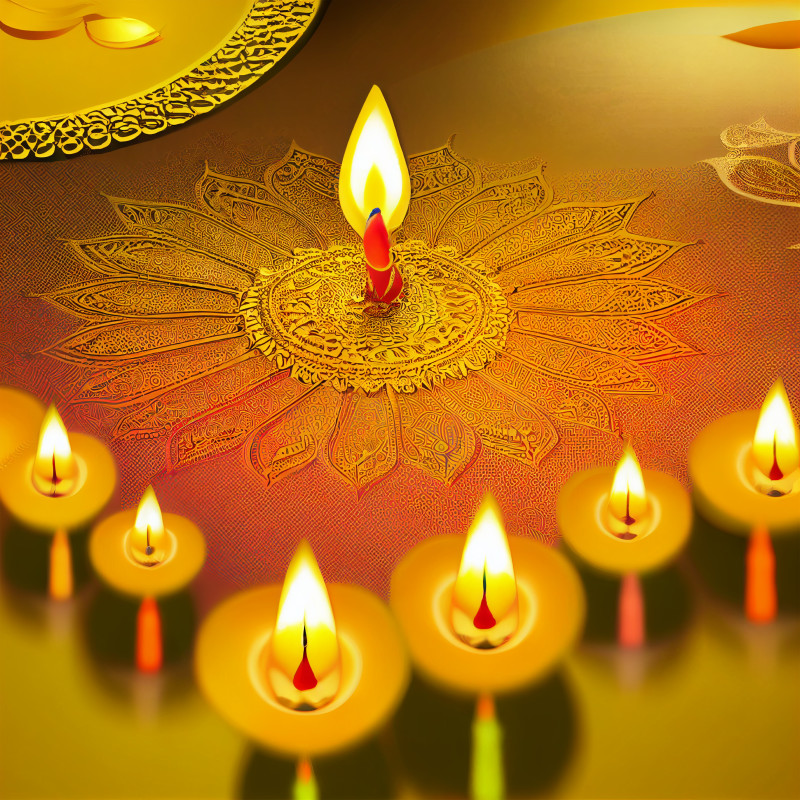 Gold Happy Diwali Background Design
