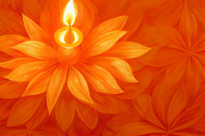 Orange Diwali Image