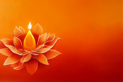 Orange Happy Diwali Background Design