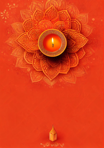 Orange Diwali Poster