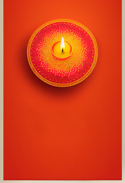 Orange Diwali Poster Design