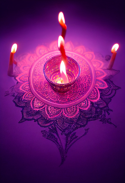 Purple Diwali Greeting Card Image