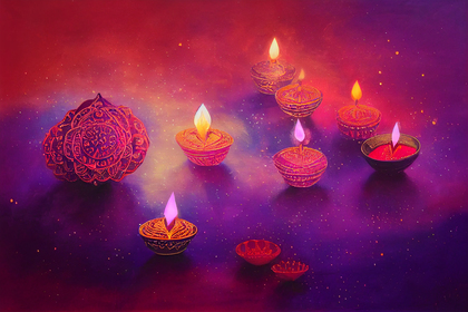 Purple Diwali Design