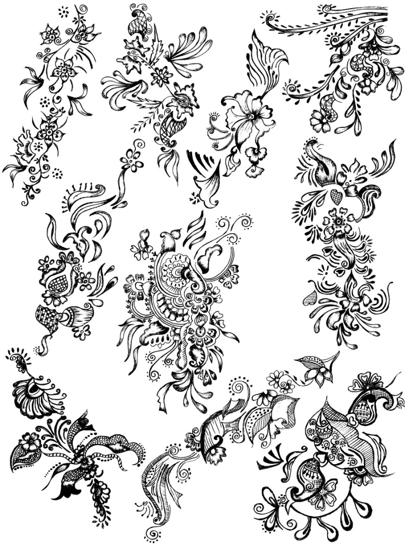Sketchy Decorative Elements Vector and Photoshop Brush Pack-01