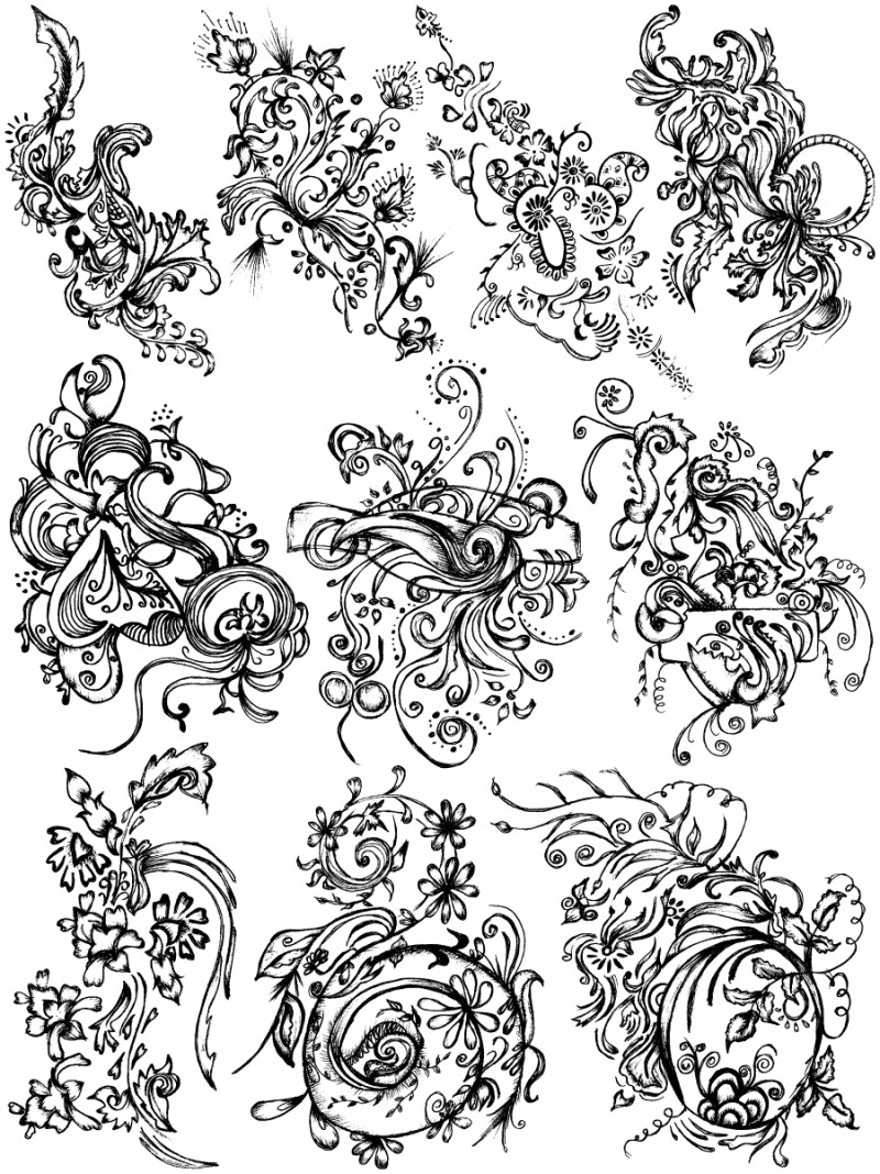 Sketchy Decorative Elements Vector and Photoshop Brush Pack-06