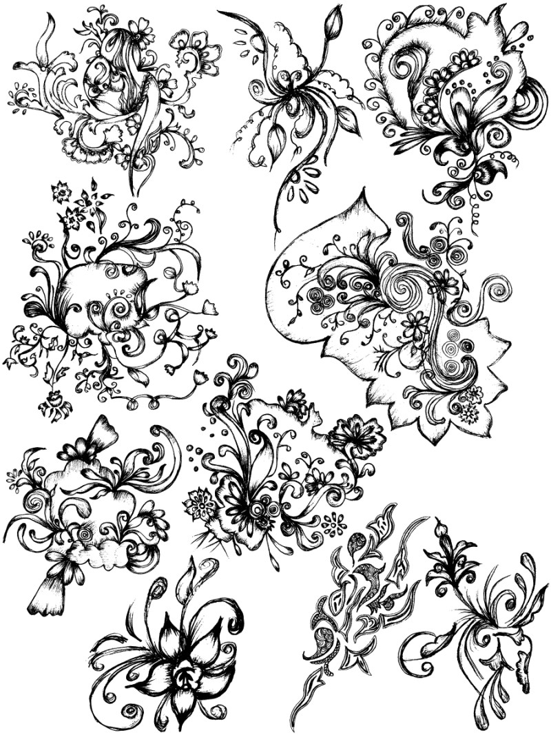 Sketchy Decorative Elements Vector and Photoshop Brush Pack-10