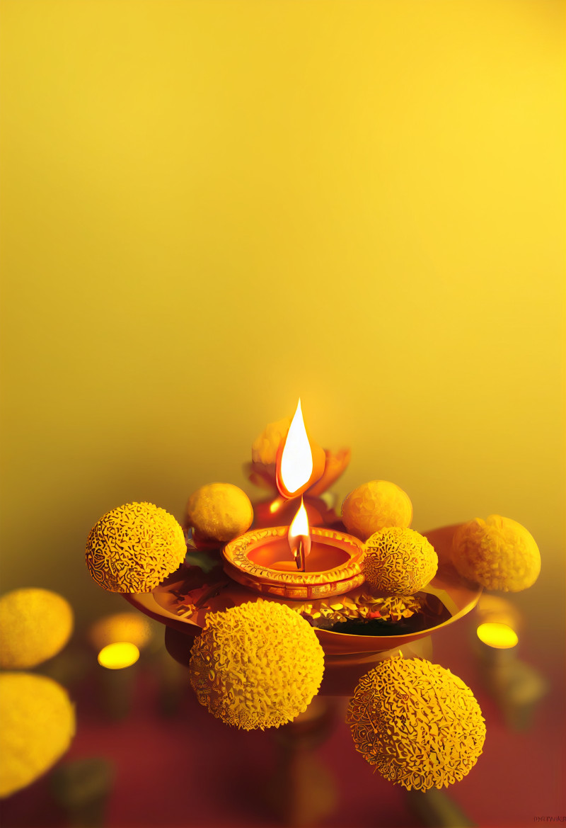 Yellow Diwali Poster