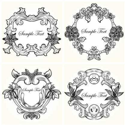 Decorative Floral Frame Designs with Sample Text