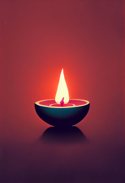 Diwali Diya Lamp Poster Design