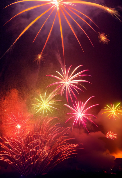 Happy Diwali Fireworks Background