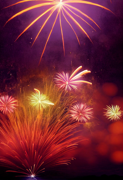 Happy Diwali Fireworks Background Design