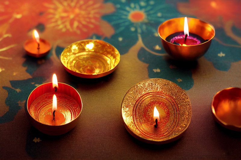 Diwali Diya Background Design