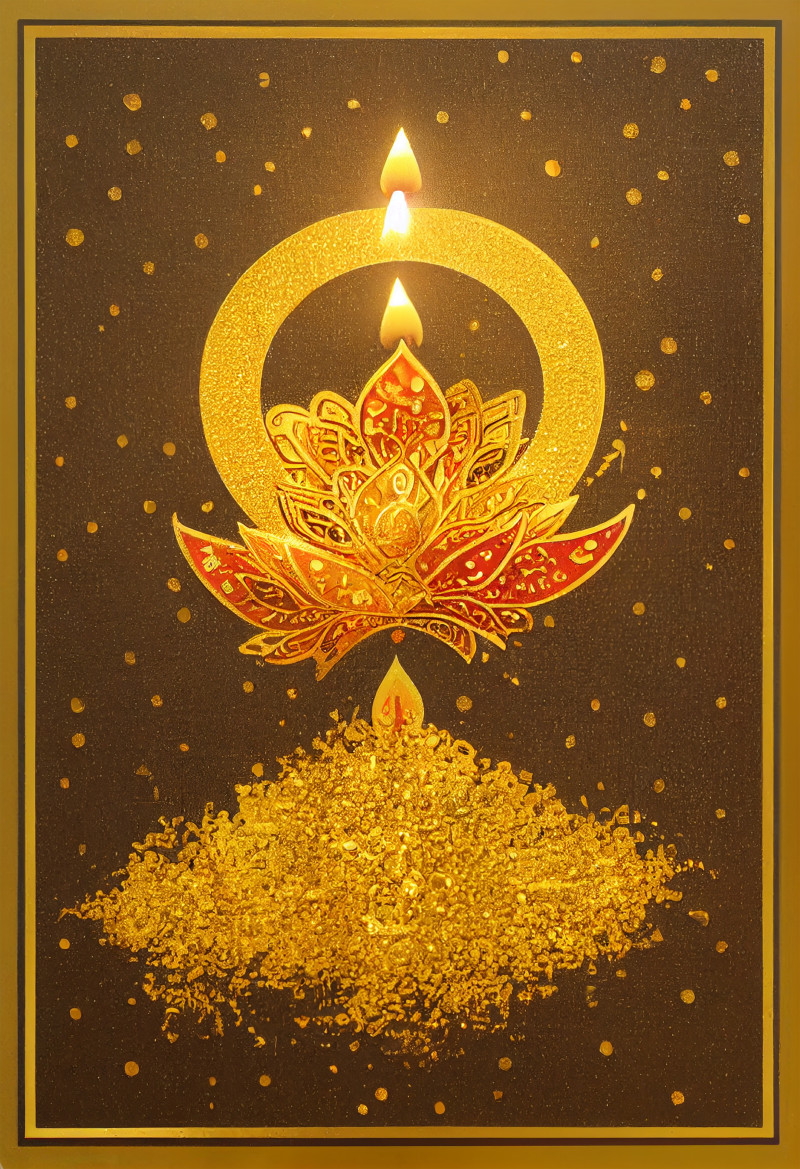 Gold Diwali Image