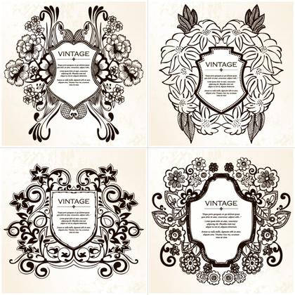 Vintage Floral Frame Illustrations