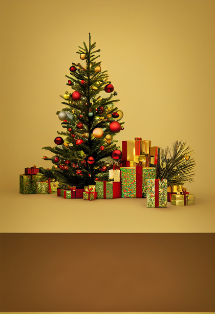 Gold Christmas Card Background