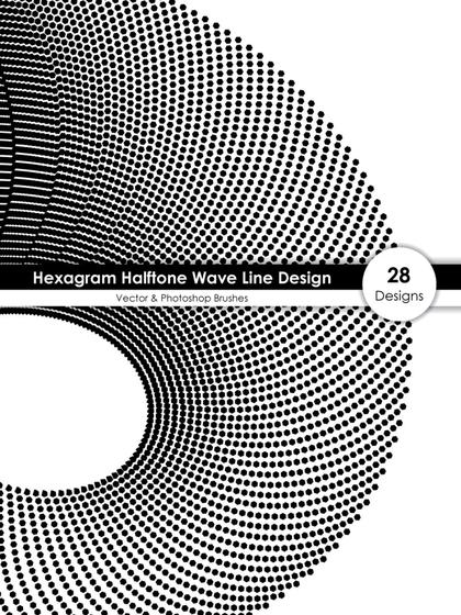 Abstract Black and White Halftone Pattern